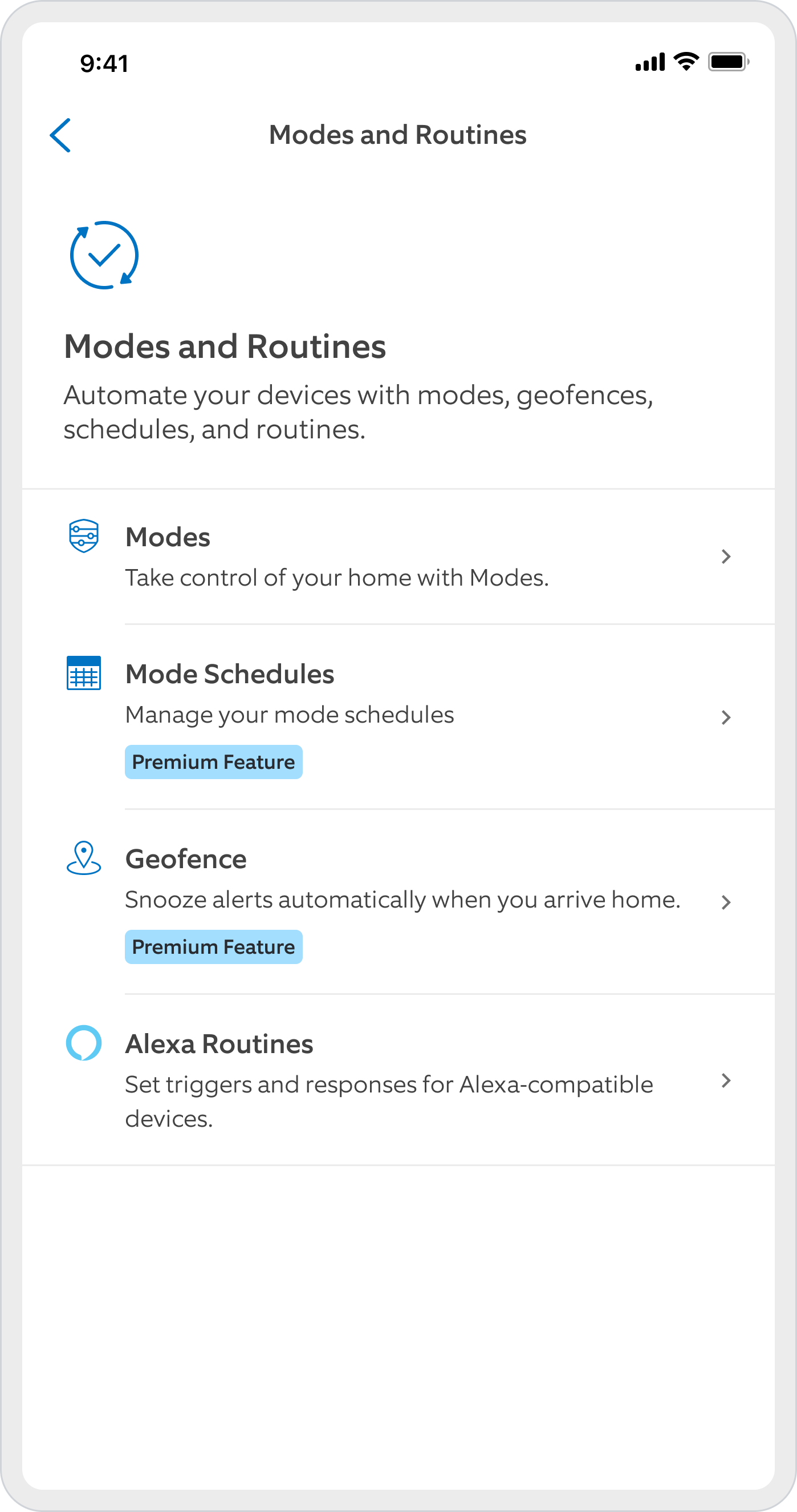 Mobile app screens showing proactive subscription feature discovery ingress points 1